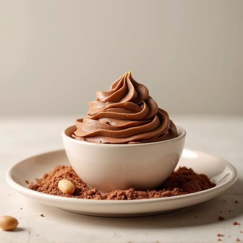 High-Protein Egg White Chocolate Bean Mousse