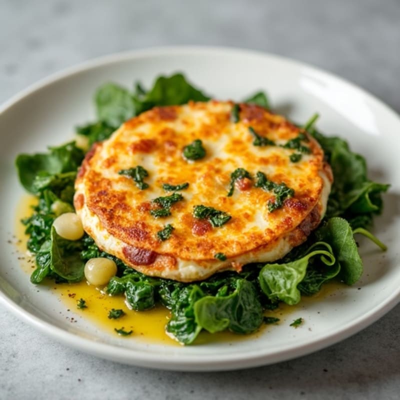 Egg White and Spinach Scramble with Turkey Bacon