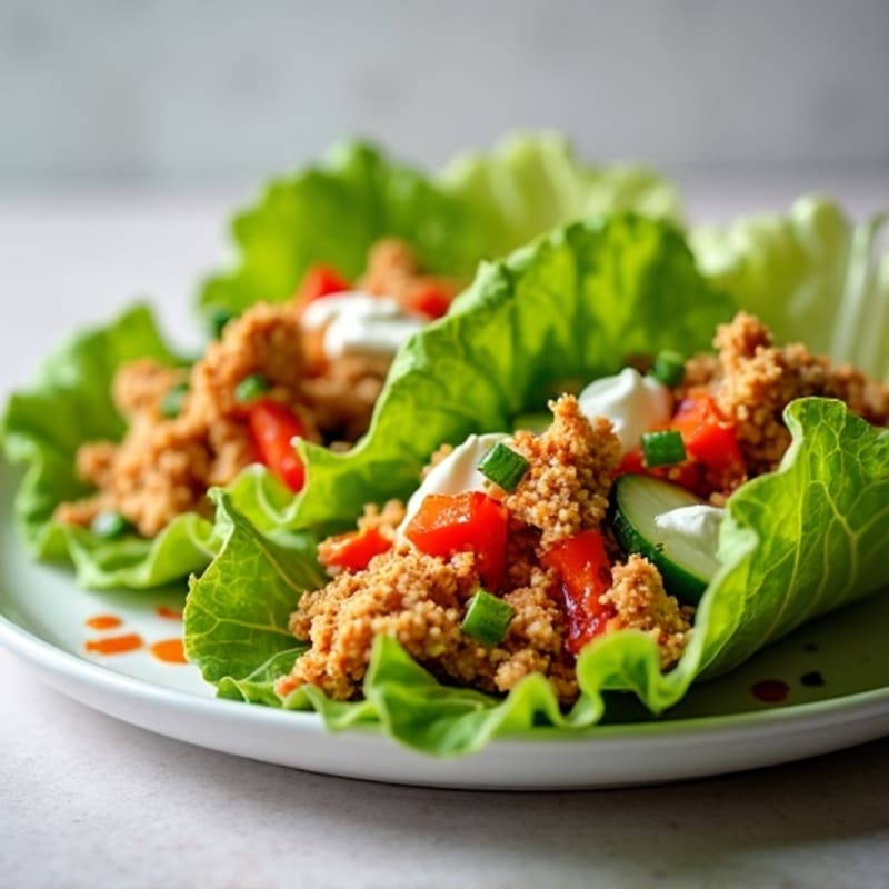Crispy Red Hot Chicken Lettuce Wraps