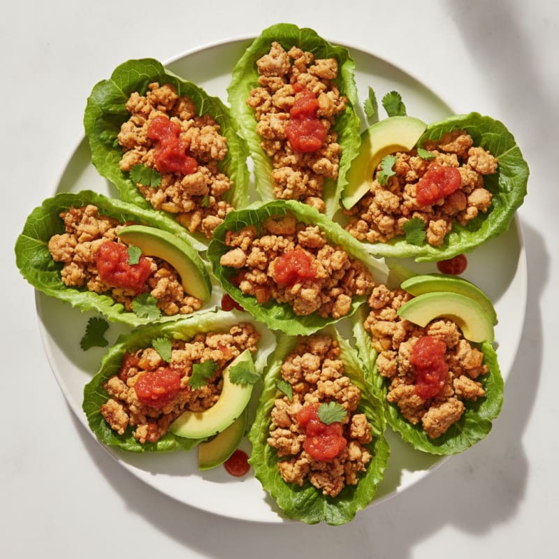 Salsa Turkey Lettuce Wraps
