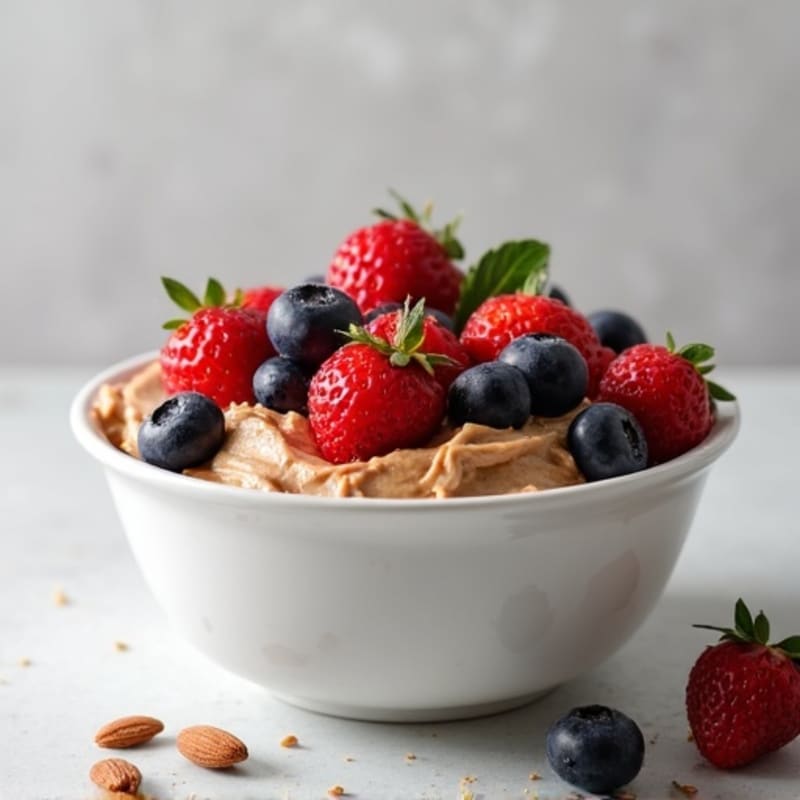 Greek Yogurt Protein Bowl with Mixed Berries and Almond Butter