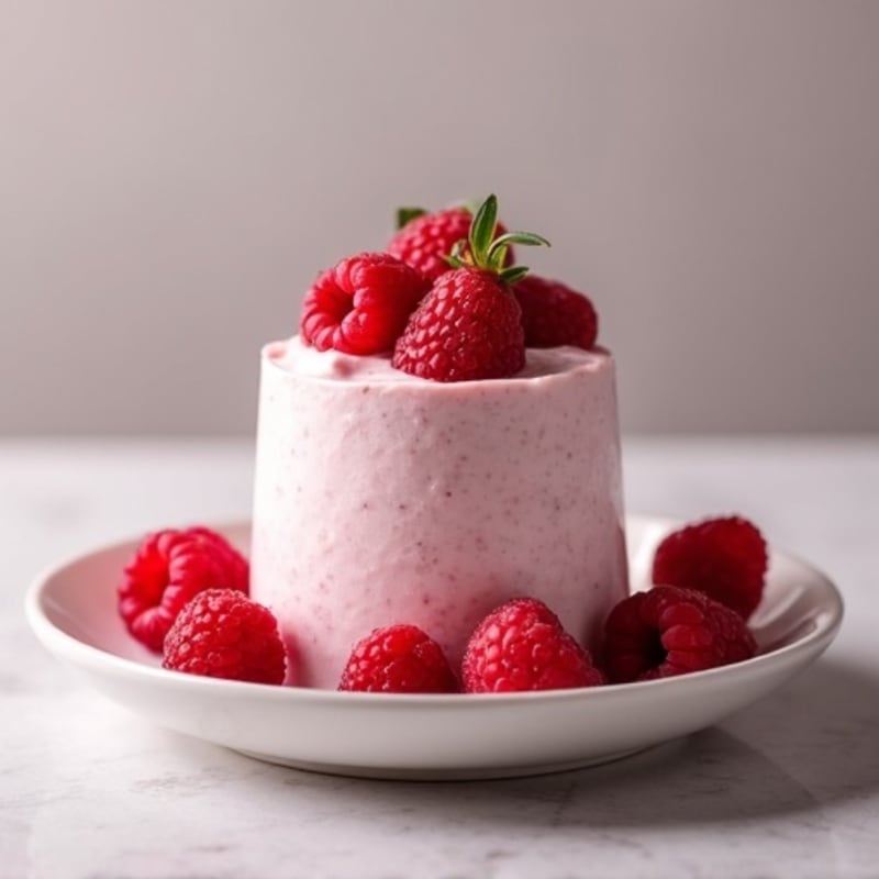 Protein-Packed Greek Yogurt Raspberry Mousse