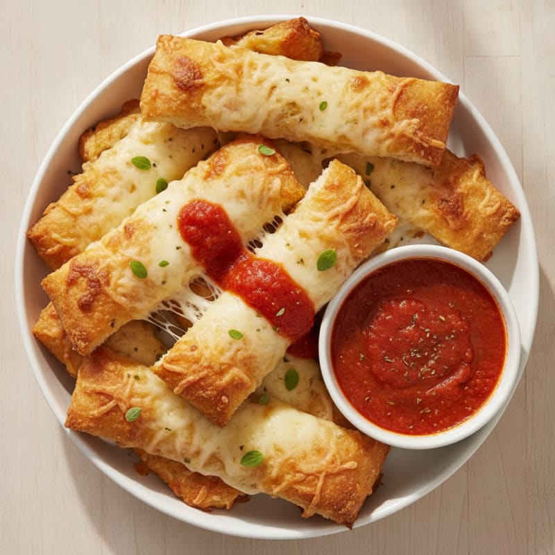 Cheesy Garlic Breadsticks with Marinara