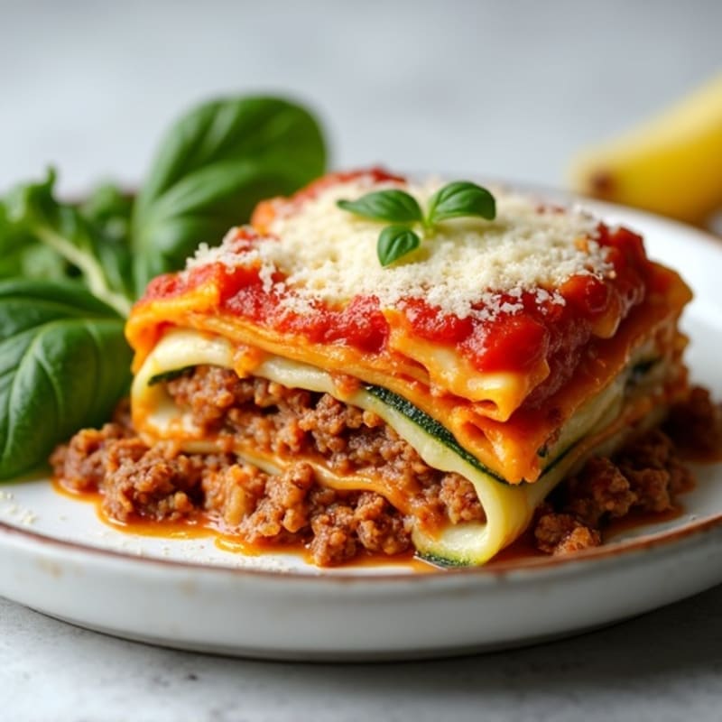 Hearty Lean Beef Lasagna with Zucchini Noodles