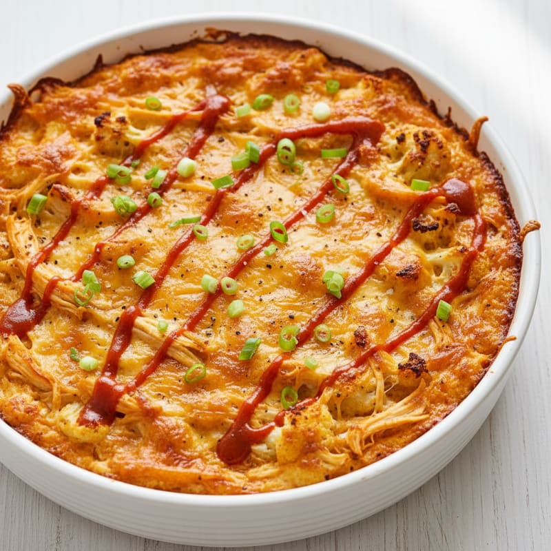 Creamy Buffalo Chicken Dip Bake
