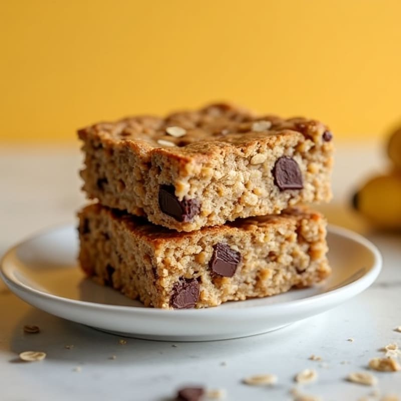 Chewy Oatmeal Banana Chocolate Chunk Bars