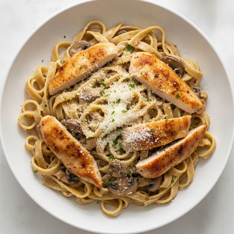 Truffle Mushroom Tagliatelle with Parmesan