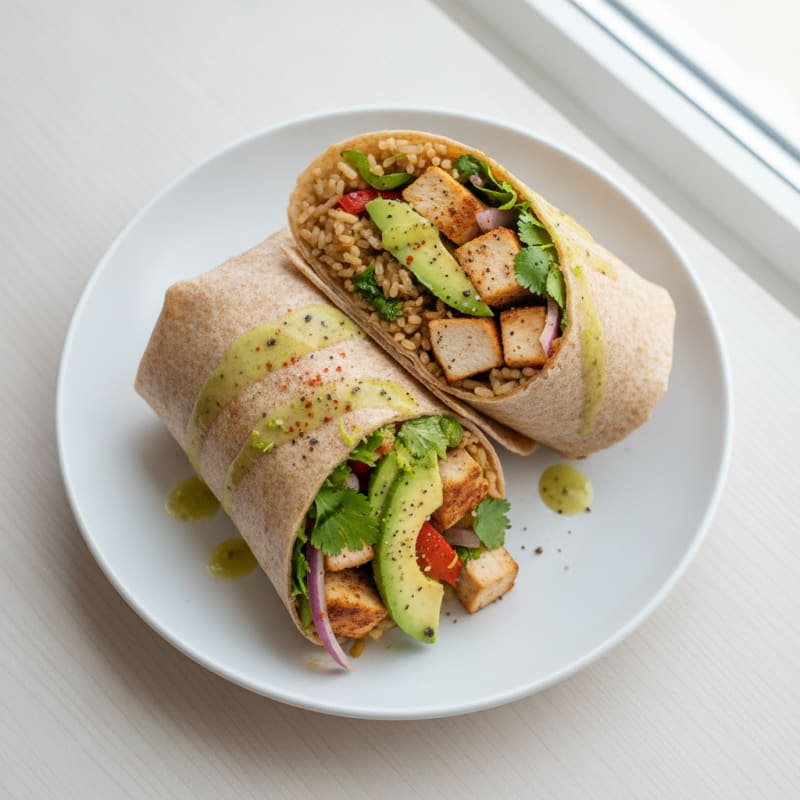 Chicken Burrito with Cilantro-Lime Rice