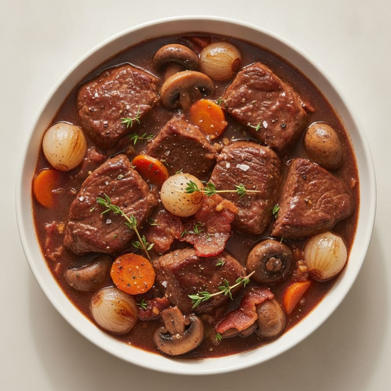 Beef Bourguignon with Pearl Onions