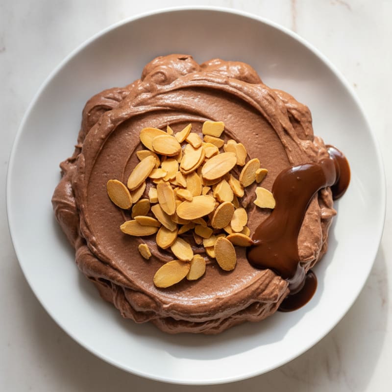 Silky Chocolate Protein Pudding with Almonds
