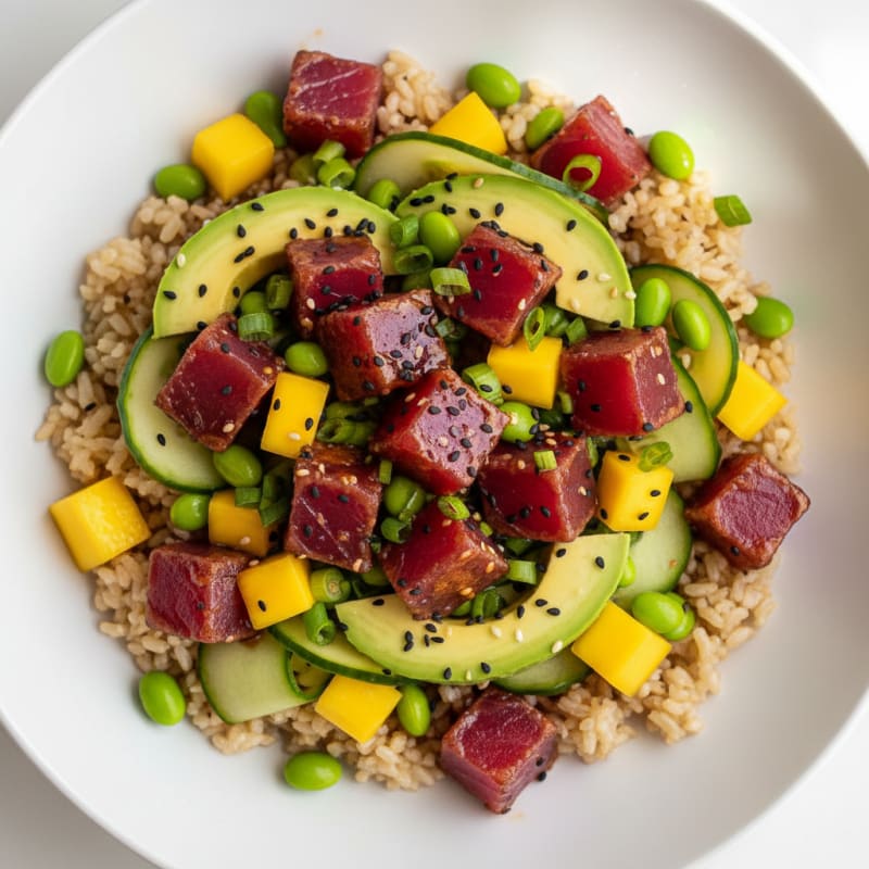 Ahi Tuna Poke Bowl with Mango