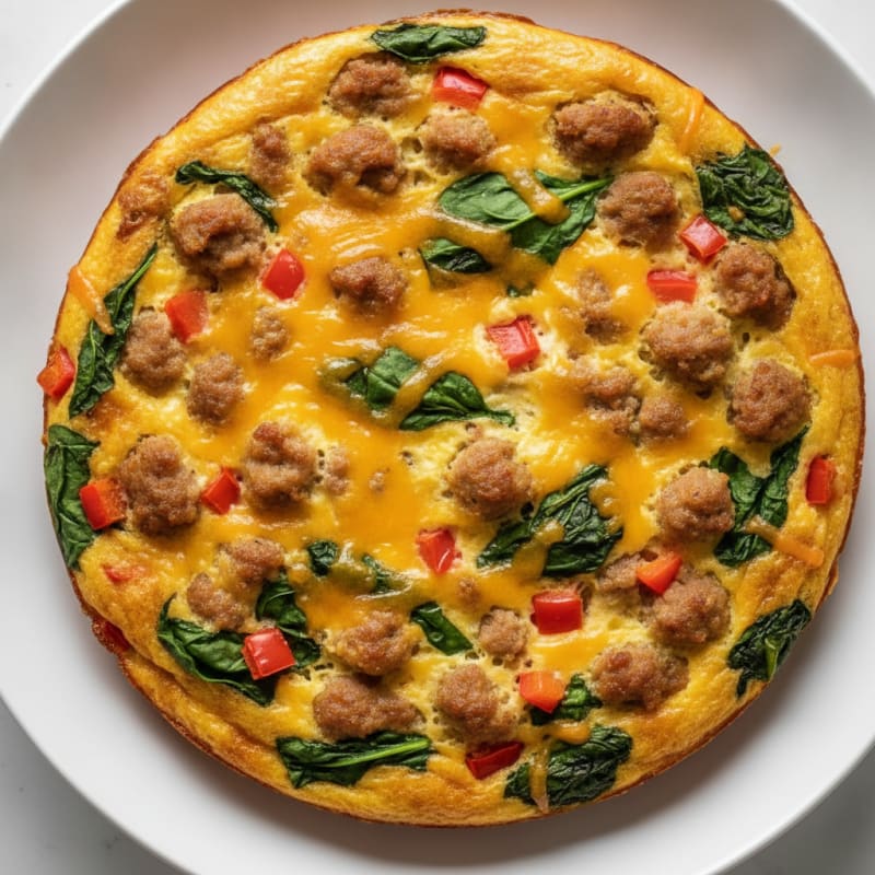 Sausage and Cheddar Breakfast Bake