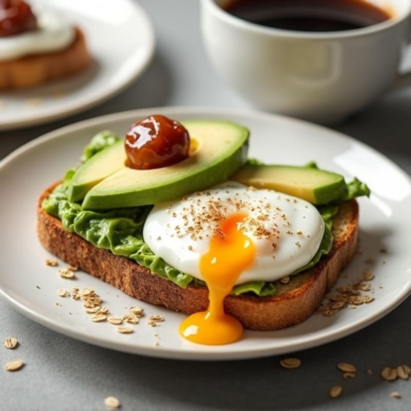 Egg and Avocado Sourdough Toast with Greek Yogurt Parfait