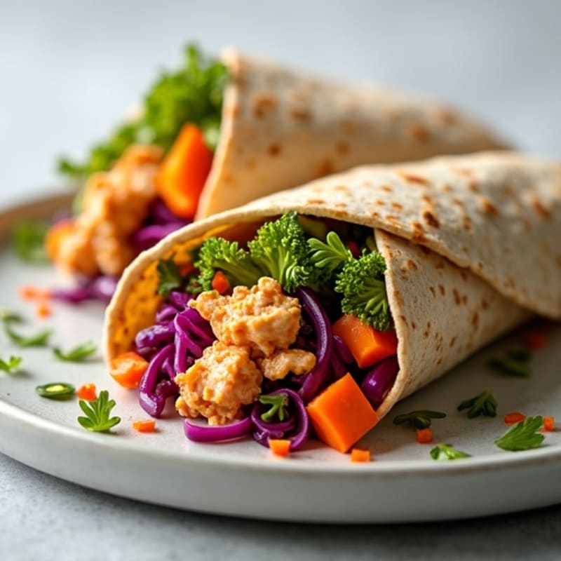 Spicy Tuna and Crunchy Vegetable Wrap