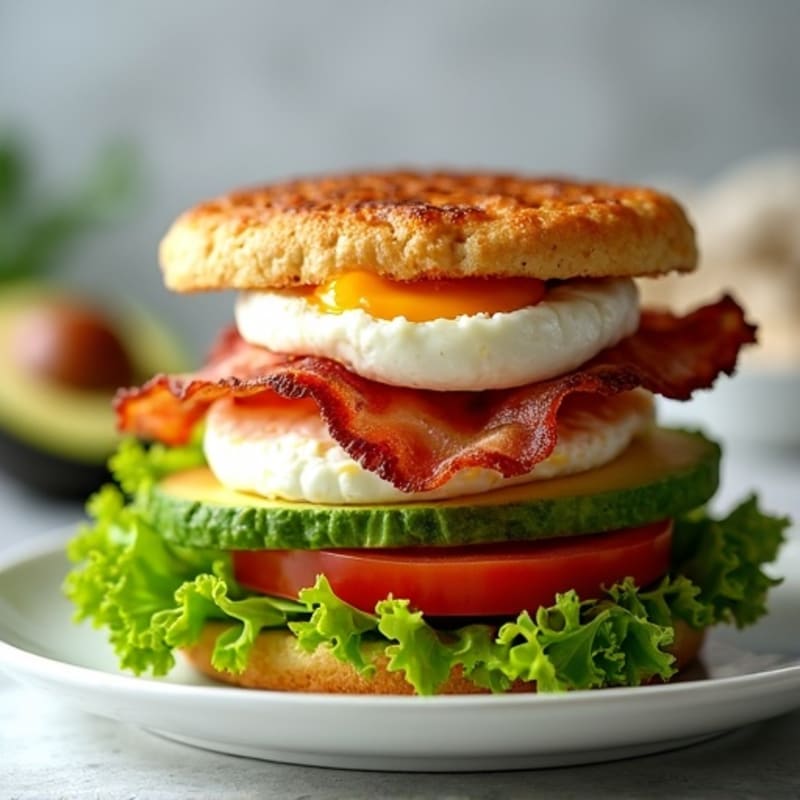 Crispy Turkey Bacon and Avocado Lettuce Stack