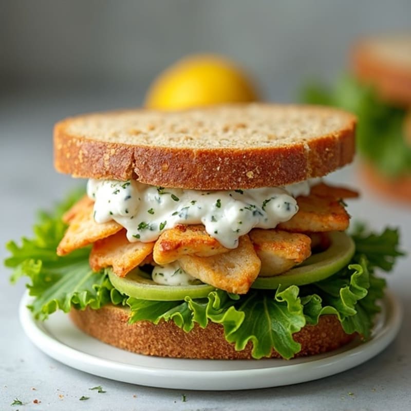 Herb-Roasted Chicken and Greek Yogurt Salad Sandwich