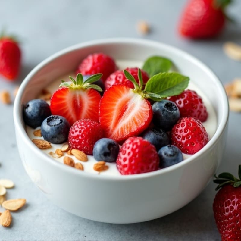 High-Protein Greek Yogurt Power Bowl with Berries