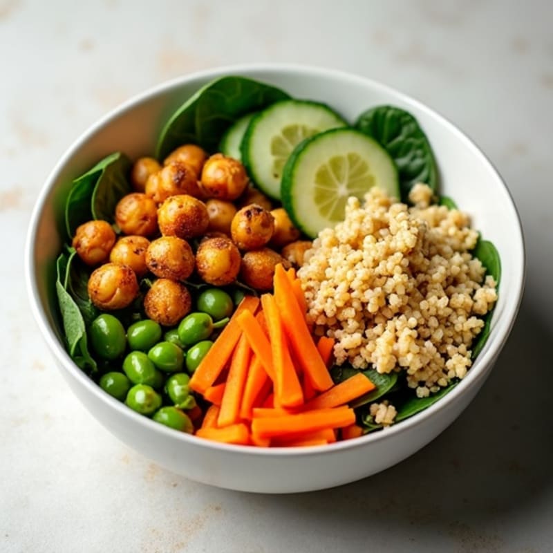 Crispy Chickpea Buddha Bowl with Tahini Sauce
