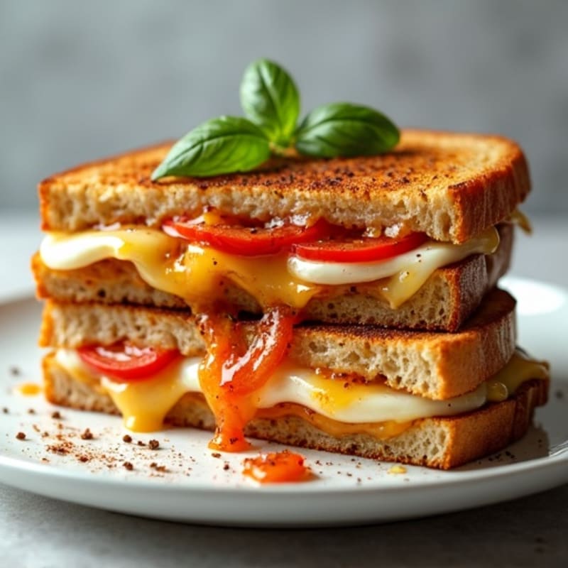 Fresh Mozzarella and Tomato Pesto Melt