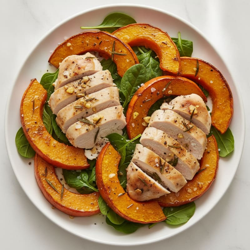 Herb-Roasted Hokkaido Pumpkin and Chicken