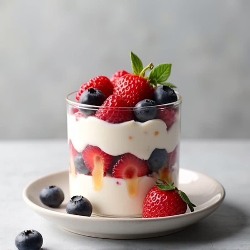 Creamy Greek Yogurt Protein Parfait with Berries