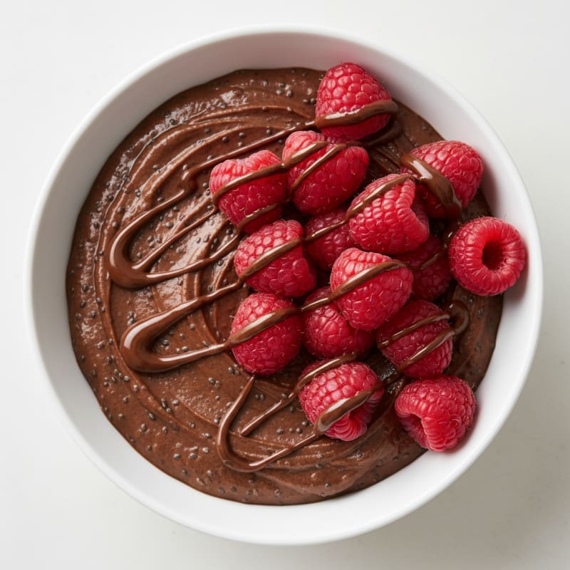 Silky Chocolate Protein Pudding with Chia Seeds