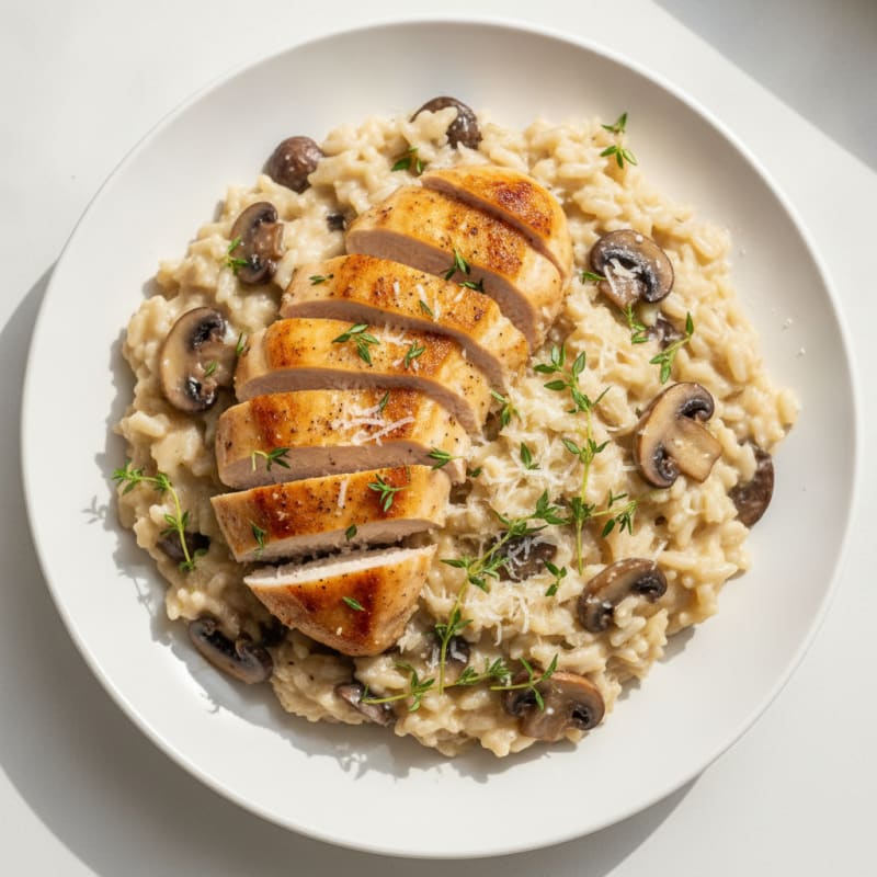 Creamy Parmesan Mushroom Risotto