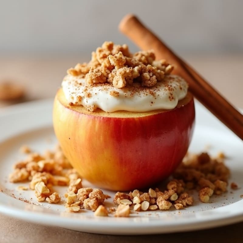 Baked Apples with Cinnamon Crunch