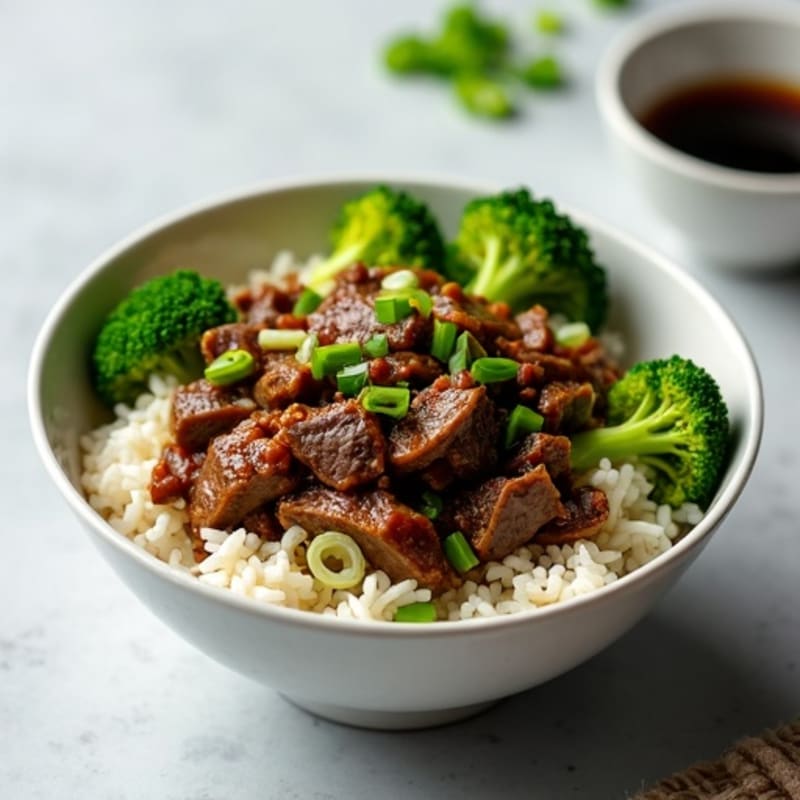 Ginger-Garlic Beef and Broccoli Rice Bowl
