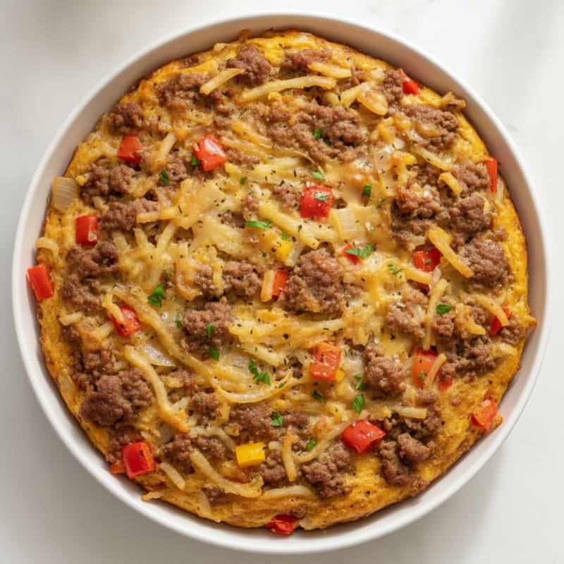 Venison Breakfast Bake with Hash Browns