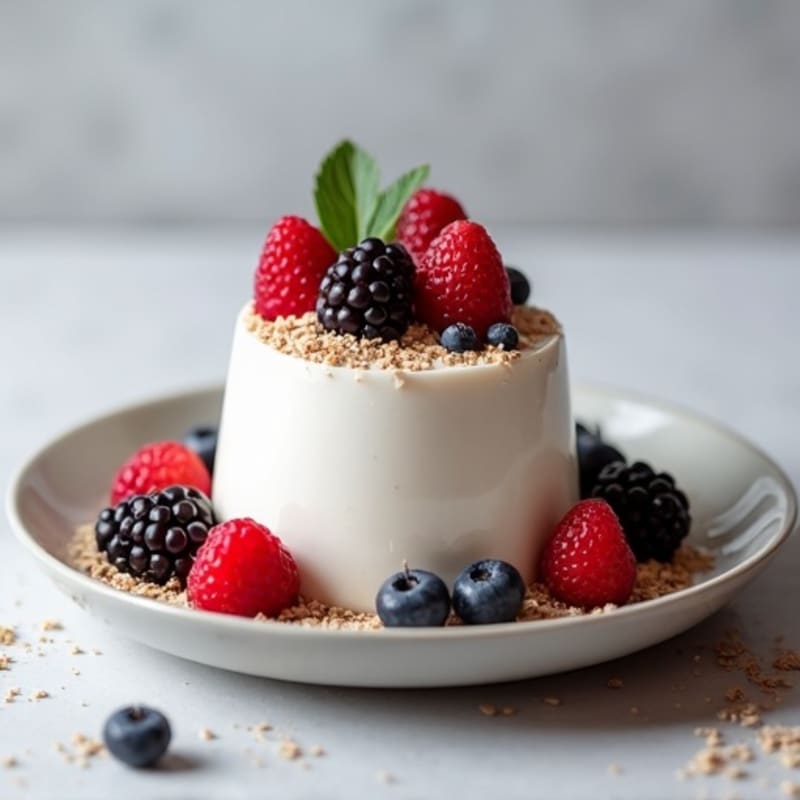 Silky Greek Yogurt Protein Mousse with Berries