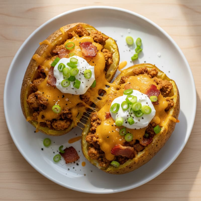 Baked Bacon Cheese Stuffed Potatoes