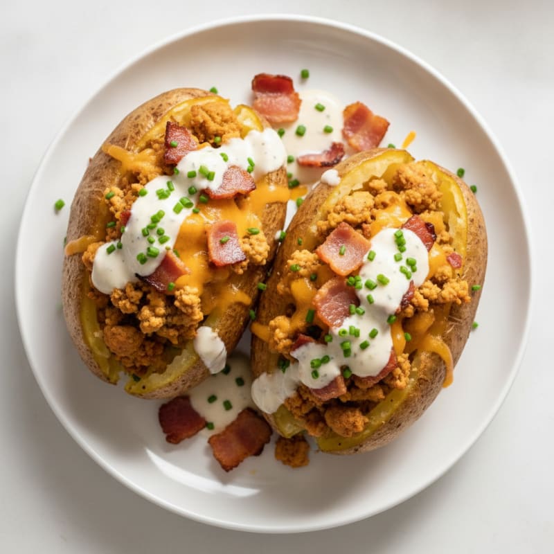 Bacon Cheddar Stuffed Potatoes