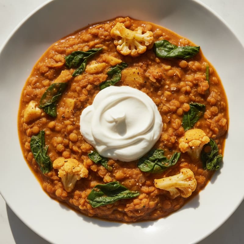 Lentil and Vegetable Curry Bowl