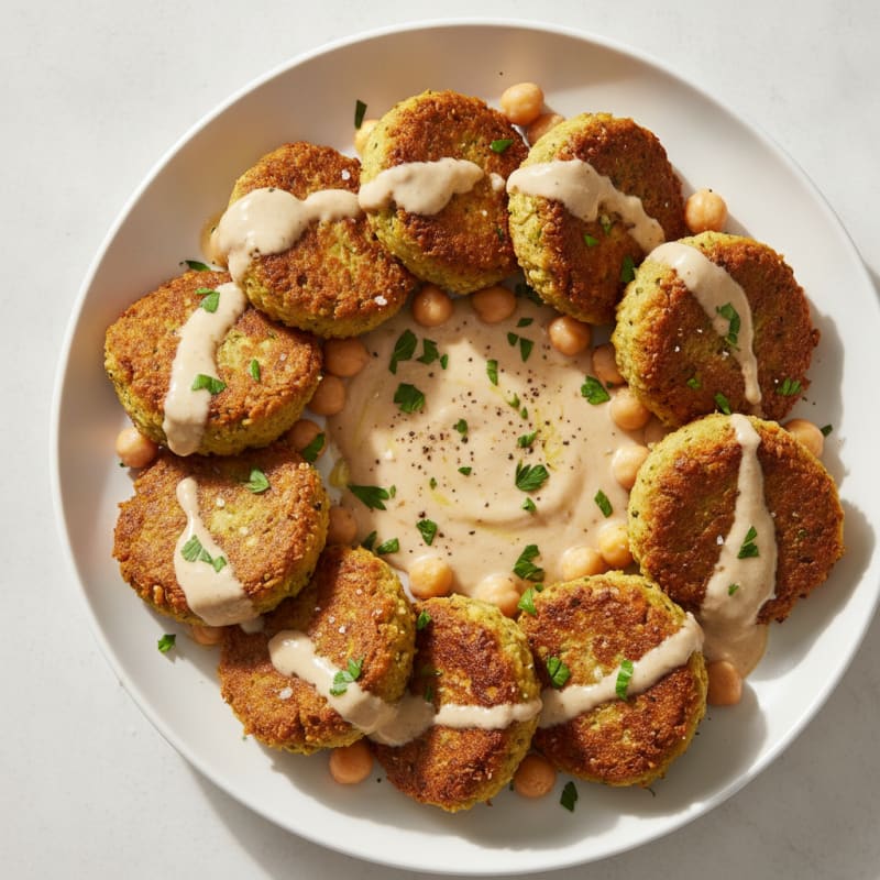 Crispy Falafel with Tahini