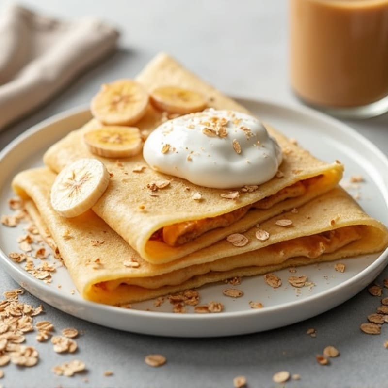 Protein-Rich Almond Butter Banana Crepes
