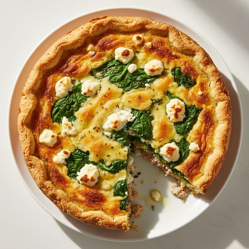 Golden Crispy Spinach and Feta Pie