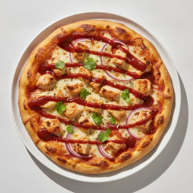 High-Protein BBQ Chicken Pizza with Red Onion
