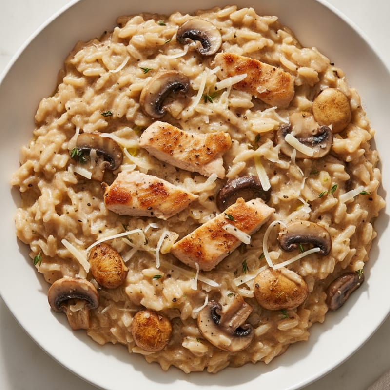 Creamy Parmesan Mushroom Risotto