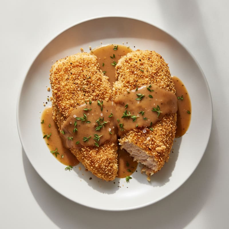 Clean Buttermilk Fried Chicken with Savory Gravy