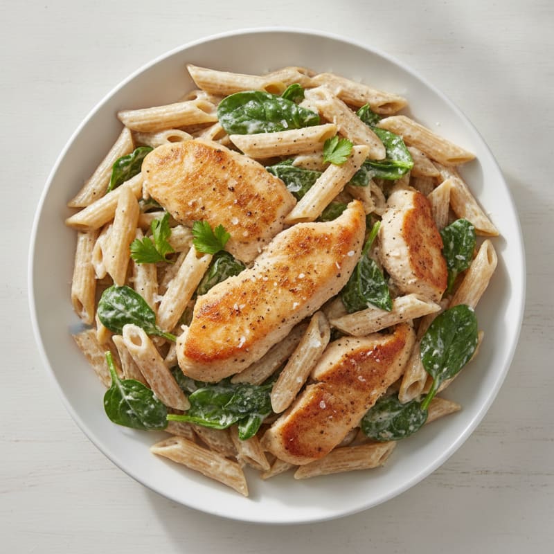 Garlic Parmesan Chicken Alfredo Pasta