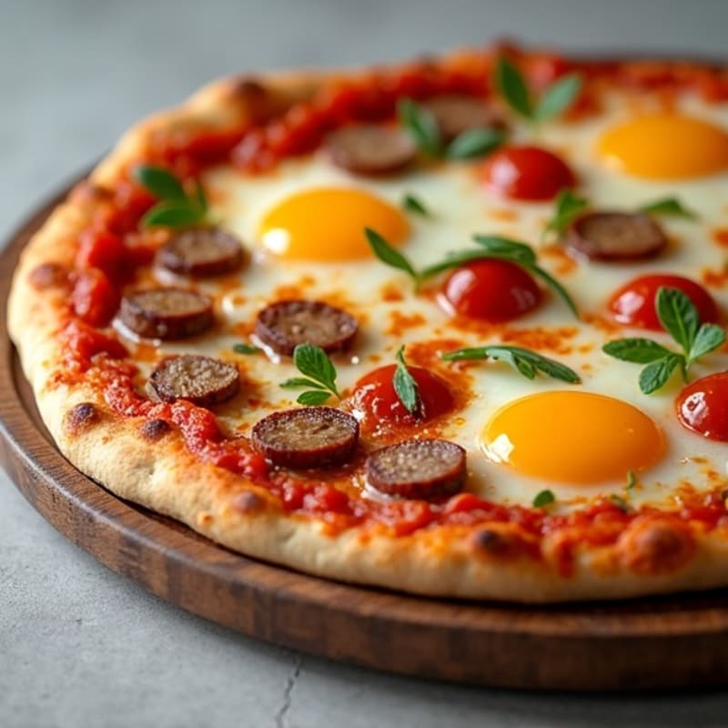 High-Protein Pizza with Chicken Sausage and Cheese