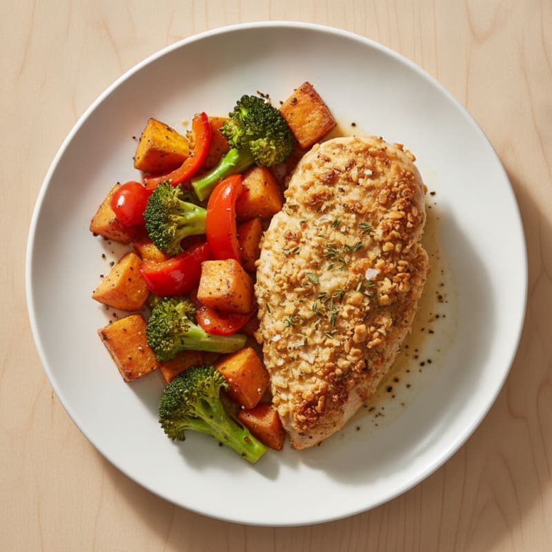Herb-Crusted Chicken with Roasted Vegetables