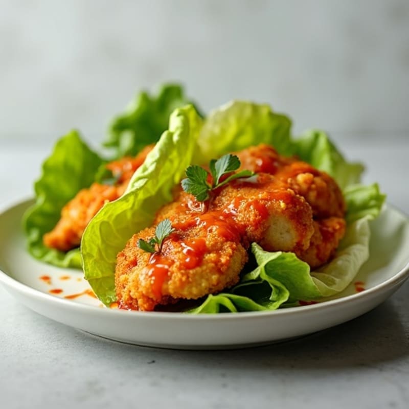 Crispy Buffalo Chicken Lettuce Wrap