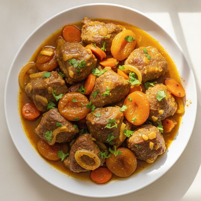 Spiced Lamb Tagine with Apricots
