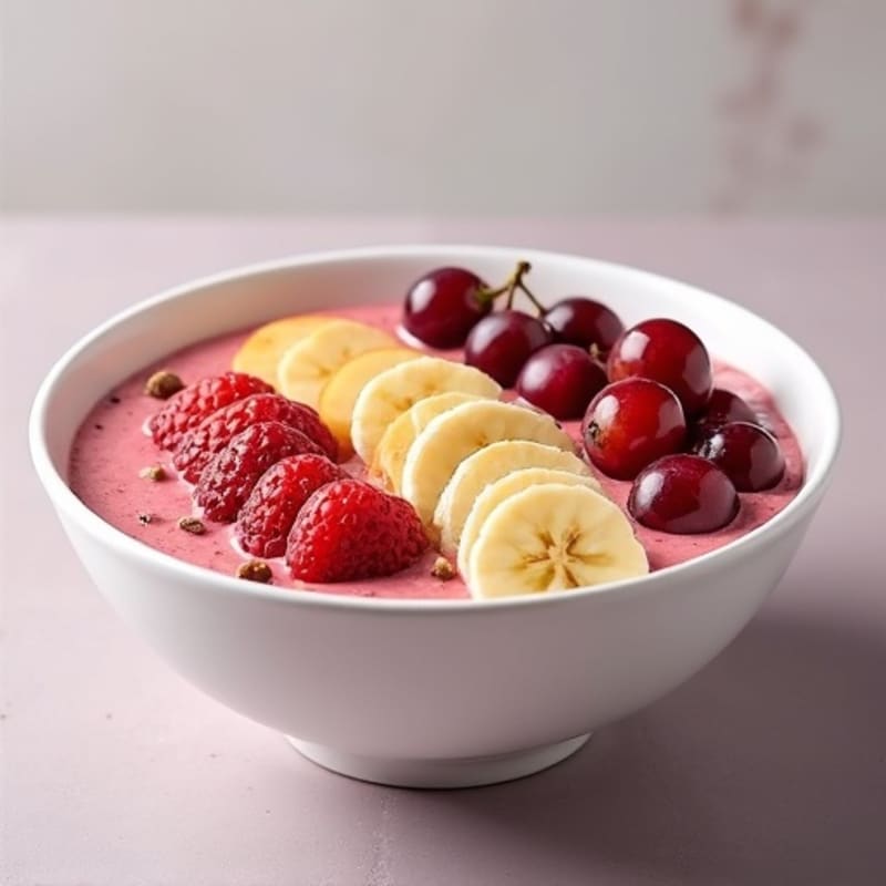 Fresh Banana Apple Grape Smoothie Bowl