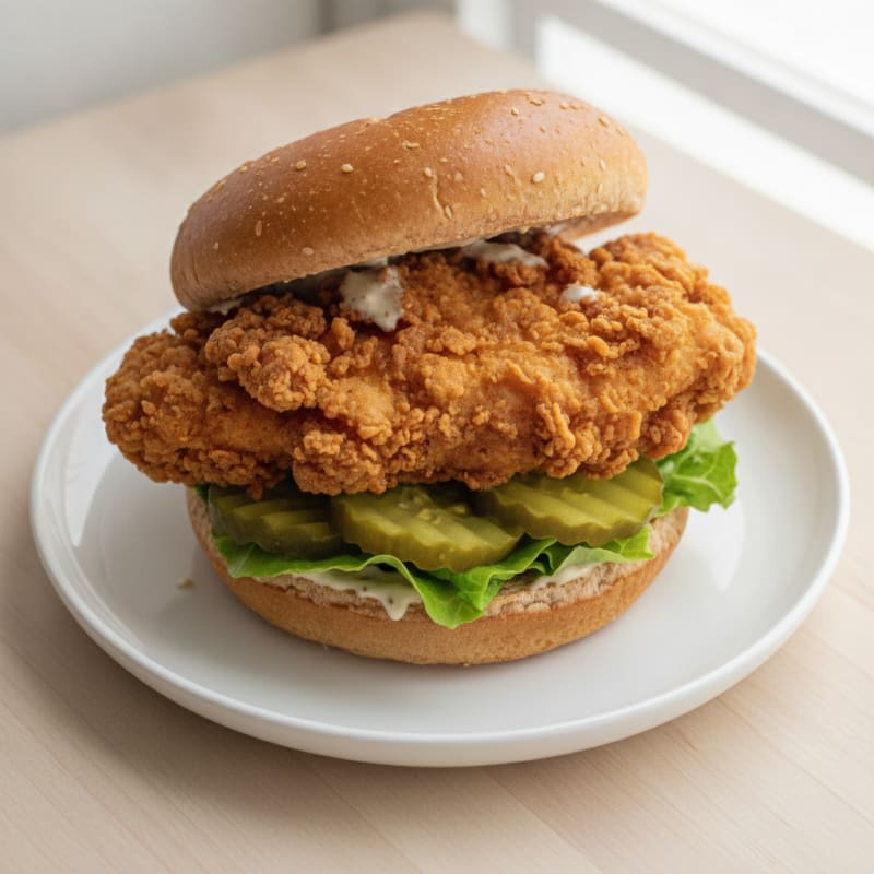 Buttermilk Fried Chicken Sandwich with Pickles
