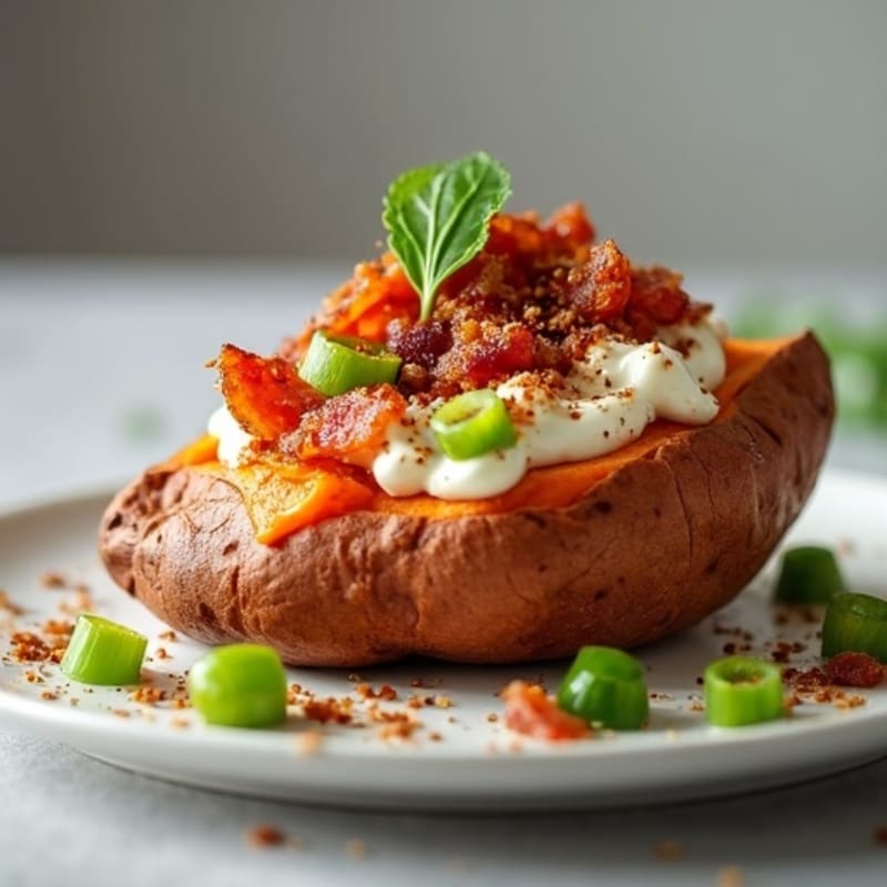 Protein-Packed Crispy Twice-Baked Sweet Potatoes