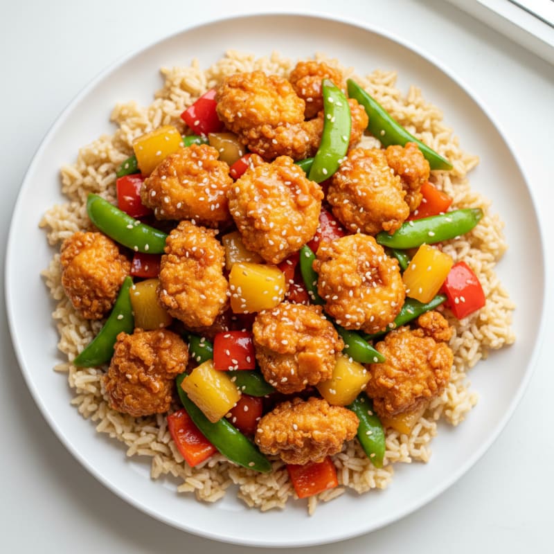 Crispy Sweet and Sour Chicken Stir-Fry