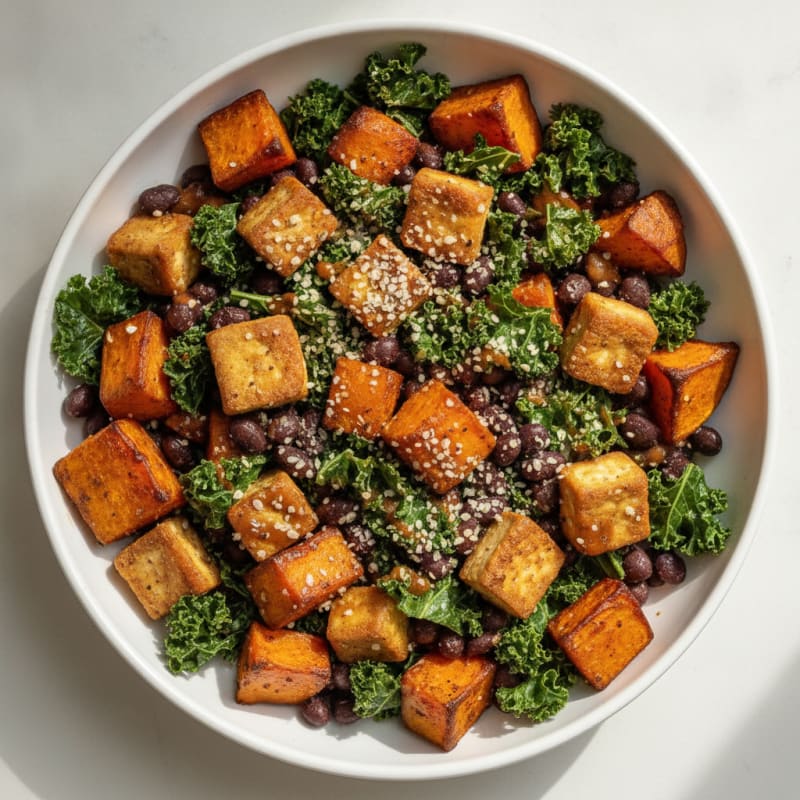Roasted Sweet Potato and Black Bean Bowl